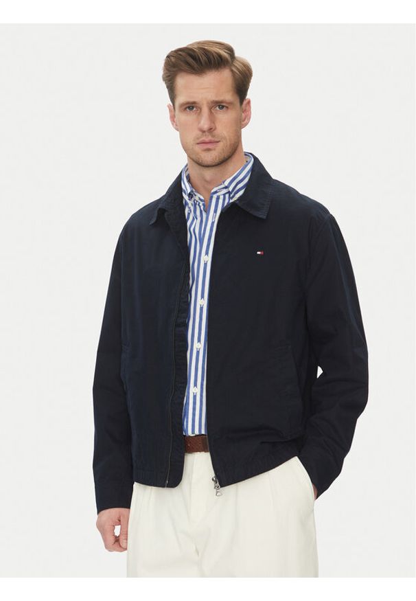 TOMMY HILFIGER - Tommy Hilfiger Kurtka przejściowa MW0MW38715 Granatowy Regular Fit. Kolor: niebieski. Materiał: bawełna