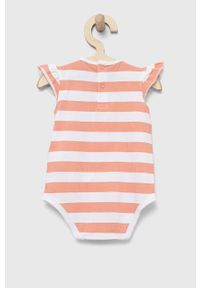 Guess komplet niemowlęcy kolor biały. Kolor: biały. Materiał: bawełna, dzianina. Wzór: nadruk #6