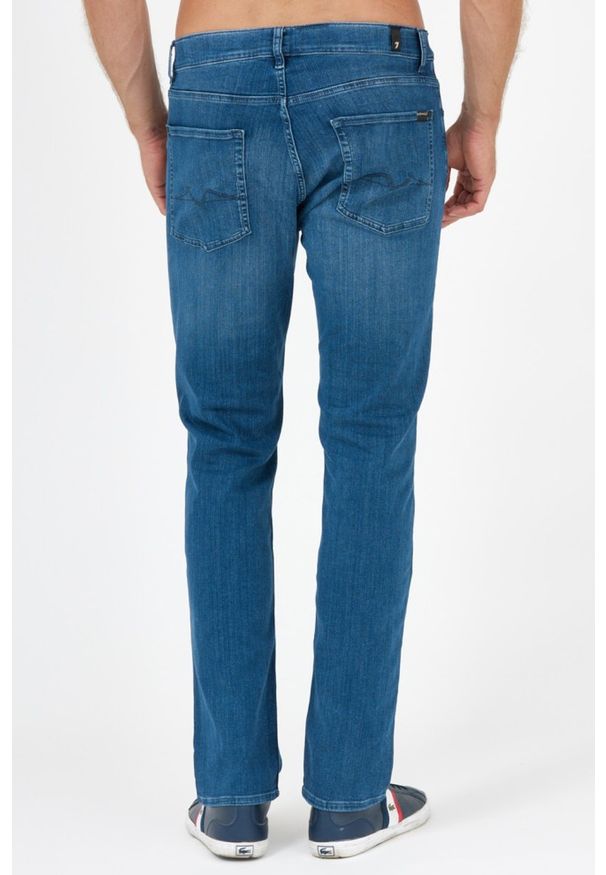 7 FOR ALL MANKIND Niebieskie jeansy męskie. Kolor: niebieski
