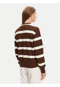 TOMMY HILFIGER - Tommy Hilfiger Bluza Script WW0WW45743 Brązowy Regular Fit. Kolor: brązowy. Materiał: bawełna #3
