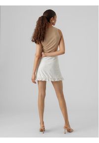 Vero Moda Spódnica mini Tassa 10286069 Biały Regular Fit. Kolor: biały. Materiał: syntetyk #2