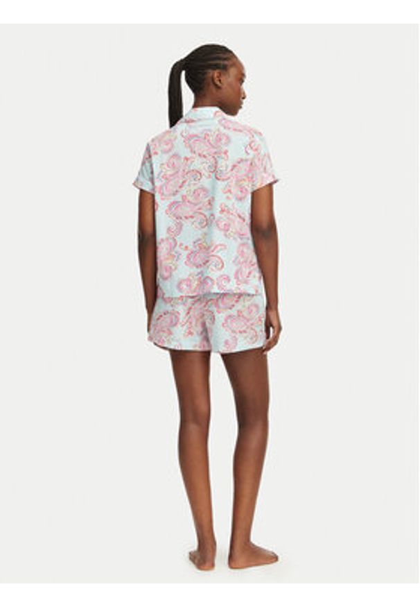 Lauren Ralph Lauren - LAUREN RALPH LAUREN Piżama LAUREN RALPH LAUREN-ILN12506 Niebieski jasny Regular Fit. Kolor: niebieski. Materiał: bawełna