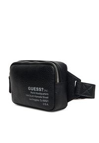 Guess Saszetka nerka HMNYLP P5424 Czarny. Kolor: czarny. Materiał: skóra