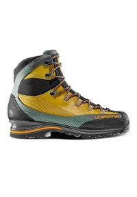 LA SPORTIVA - Buty trekkingowe męskie La Sportiva Trango Trk Leather GTX. Wysokość cholewki: za kostkę. Kolor: żółty. Materiał: materiał, skóra, syntetyk. Szerokość cholewki: normalna
