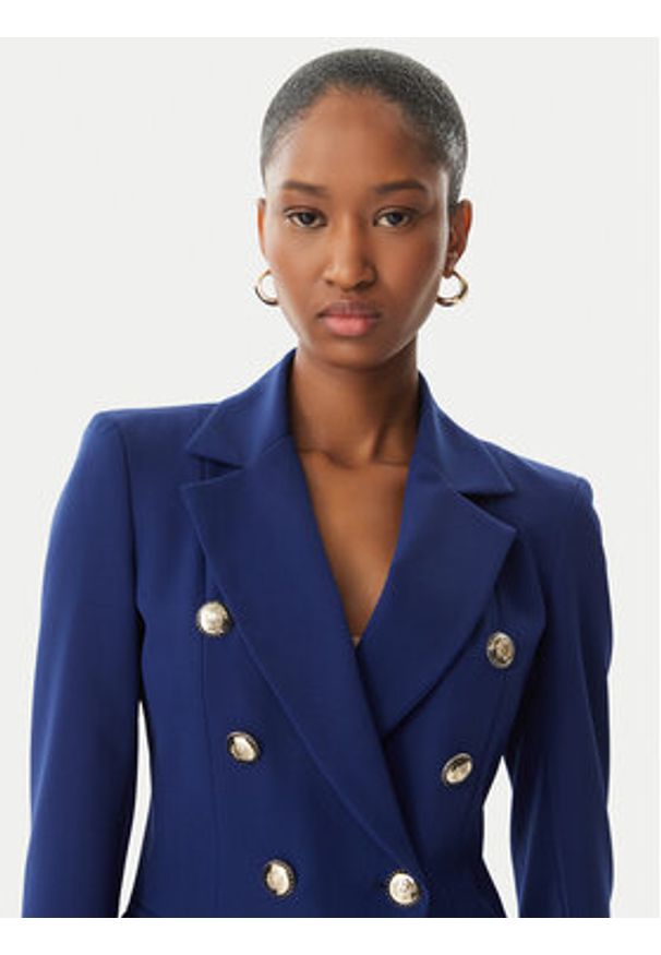 Maryley Marynarka 26EB139/43FR Granatowy Regular Fit. Kolor: niebieski. Materiał: syntetyk