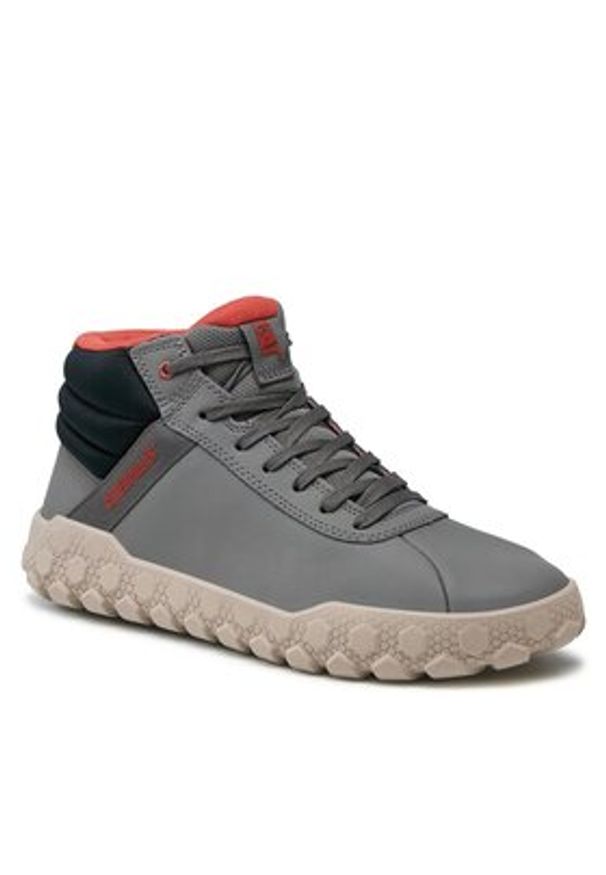 CATerpillar Sneakersy Hex + Mid P111351 Szary. Kolor: szary. Materiał: skóra