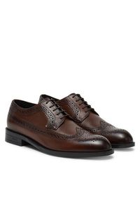 BOSS Półbuty 50543423 Brązowy. Kolor: brązowy. Materiał: skóra