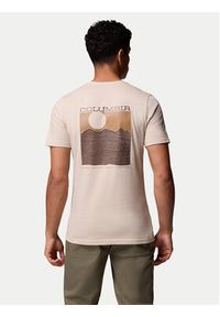 columbia - Columbia T-Shirt Rapid Ridge 1934824 Beżowy Regular Fit. Kolor: beżowy. Materiał: bawełna #4