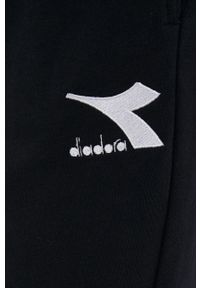 Diadora Spodnie męskie kolor czarny gładkie. Kolor: czarny. Wzór: gładki #4