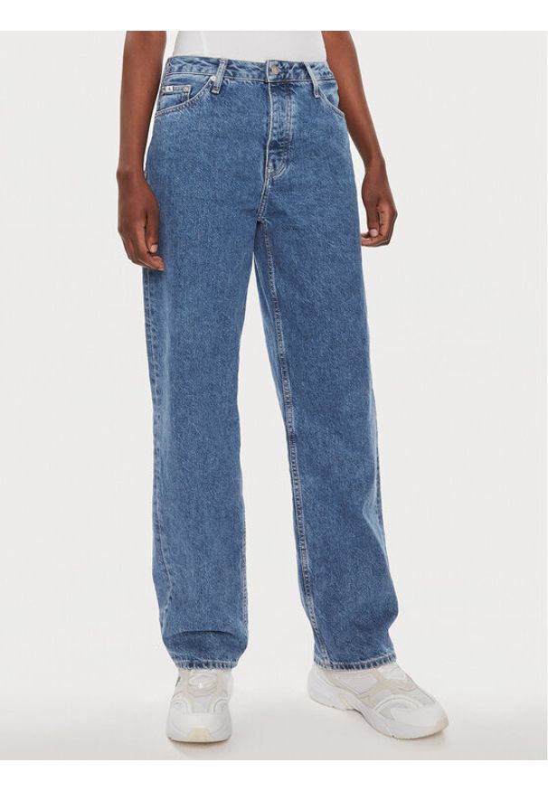 Calvin Klein Jeans Jeansy 90's J20J222753 Niebieski Straight Fit. Kolor: niebieski