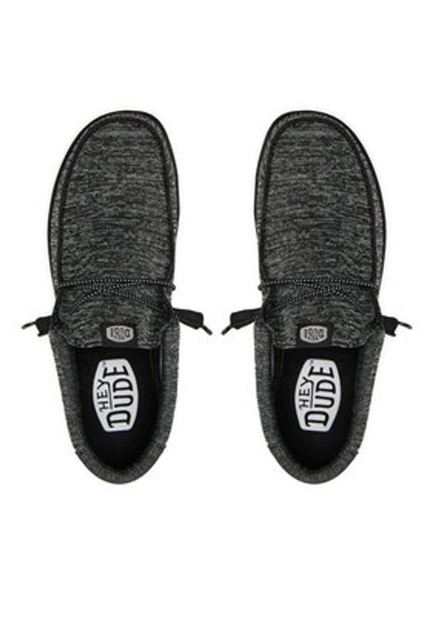 Hey dude - Hey Dude Mokasyny Wally Sport Knit 40536-060 Czarny. Kolor: czarny. Materiał: materiał. Styl: sportowy