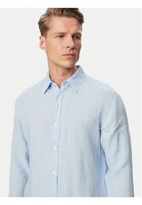 BOSS Koszula Relegant 50567579 Niebieski Regular Fit. Kolor: niebieski. Materiał: len #3
