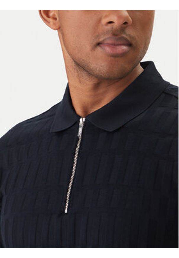 Karl Lagerfeld - KARL LAGERFELD Polo 745008 562203 Granatowy Regular Fit. Typ kołnierza: polo. Kolor: niebieski. Materiał: bawełna