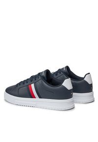 TOMMY HILFIGER - Tommy Hilfiger Sneakersy Supercup Lth Stripes Ess FM0FM04895 Granatowy. Kolor: niebieski. Materiał: skóra #3