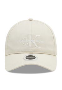 Calvin Klein Jeans Czapka z daszkiem Monogram Cap Embro K50K505618 Beżowy. Kolor: beżowy. Materiał: materiał #2