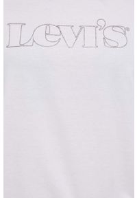 Levi's® - Levi's T-shirt bawełniany kolor biały. Okazja: na spotkanie biznesowe, na co dzień. Kolor: biały. Materiał: bawełna. Wzór: nadruk. Styl: biznesowy, casual #5