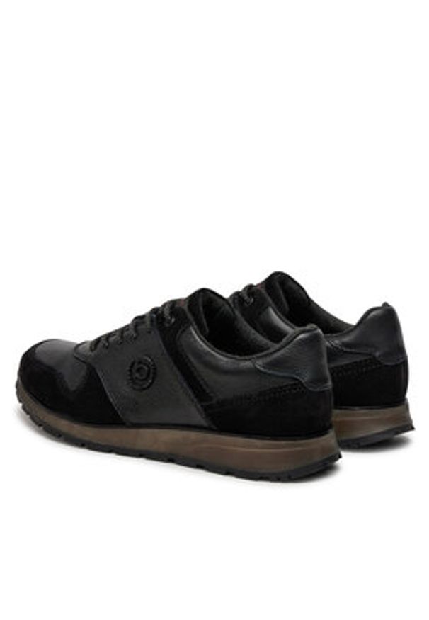 Bugatti Sneakersy BUGATTI-331APA021410 1010 BLACK / BLACK Czarny. Kolor: czarny. Materiał: skóra