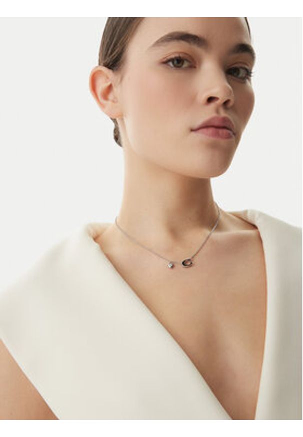 Coach Naszyjnik 37571286 Srebrny. Materiał: metalowe. Kolor: srebrny