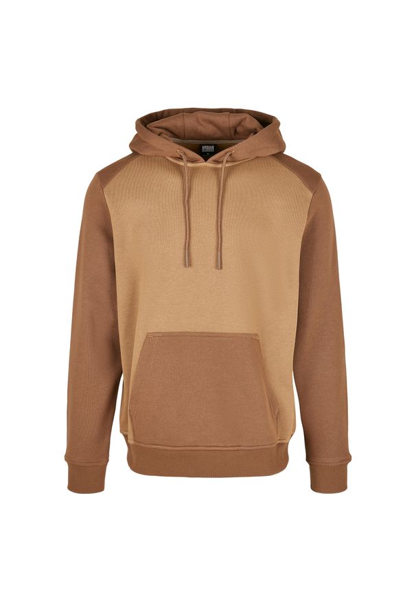 Bluza z kapturem Urban Classics 2-tone fake raglan. Typ kołnierza: kaptur. Kolor: beżowy, wielokolorowy, brązowy. Długość rękawa: raglanowy rękaw