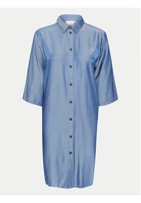Kaffe Sukienka koszulowa Leonora 10508304 Niebieski Loose Fit. Kolor: niebieski. Materiał: syntetyk. Typ sukienki: koszulowe
