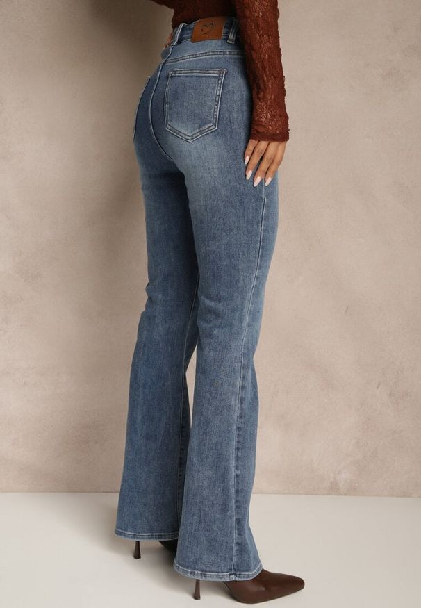 Renee - Niebieskie Jeansy Dzwony High Waist Lavea. Okazja: na co dzień. Stan: podwyższony. Kolor: niebieski. Wzór: gładki. Sezon: lato. Styl: casual