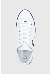 Karl Lagerfeld tenisówki KAMPUS MAX KL60410.911 damskie kolor biały. Nosek buta: okrągły. Zapięcie: sznurówki. Kolor: biały. Materiał: guma #5