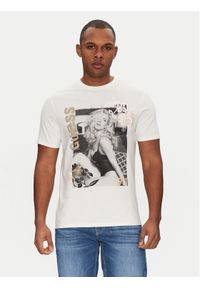 Guess T-Shirt M5GI33 KBW41 Biały Classic Fit. Kolor: biały. Materiał: bawełna