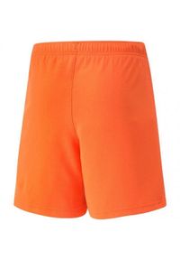 Puma - Spodenki TeamRISE Dla Dzieci. Kolor: pomarańczowy, wielokolorowy, żółty. Styl: sportowy. Sport: turystyka piesza