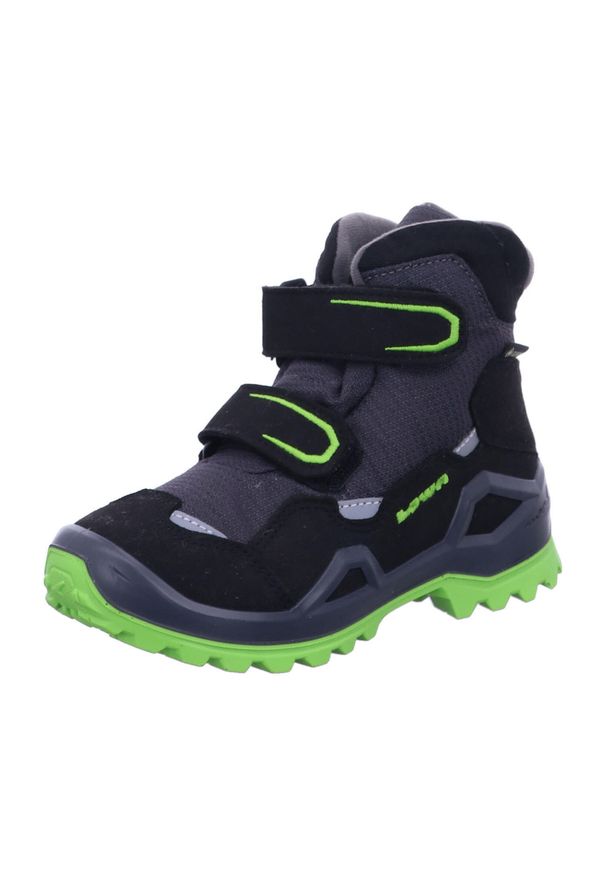 Buty trekkingowe dla dzieci Lowa Milo Evo Mid Gtx. Zapięcie: rzepy. Kolor: żółty, zielony, wielokolorowy. Materiał: tkanina, syntetyk, materiał. Szerokość cholewki: normalna