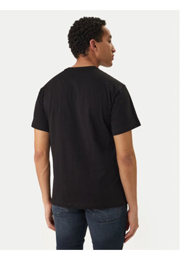 Versace Jeans Couture T-Shirt 80GAHT10 CJ00T Czarny Regular Fit. Kolor: czarny. Materiał: bawełna