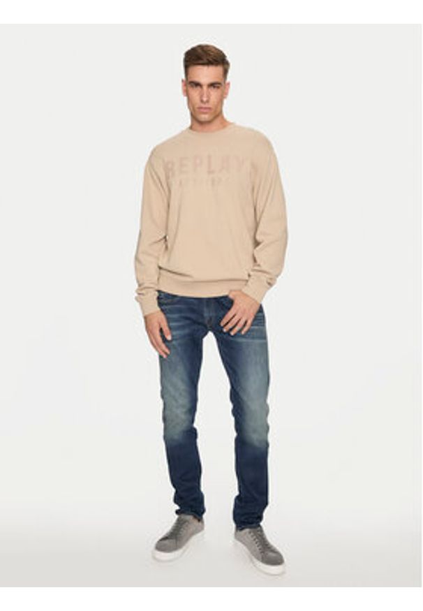 Replay Bluza M6975 .000.21842 Beżowy Regular Fit. Kolor: beżowy. Materiał: bawełna