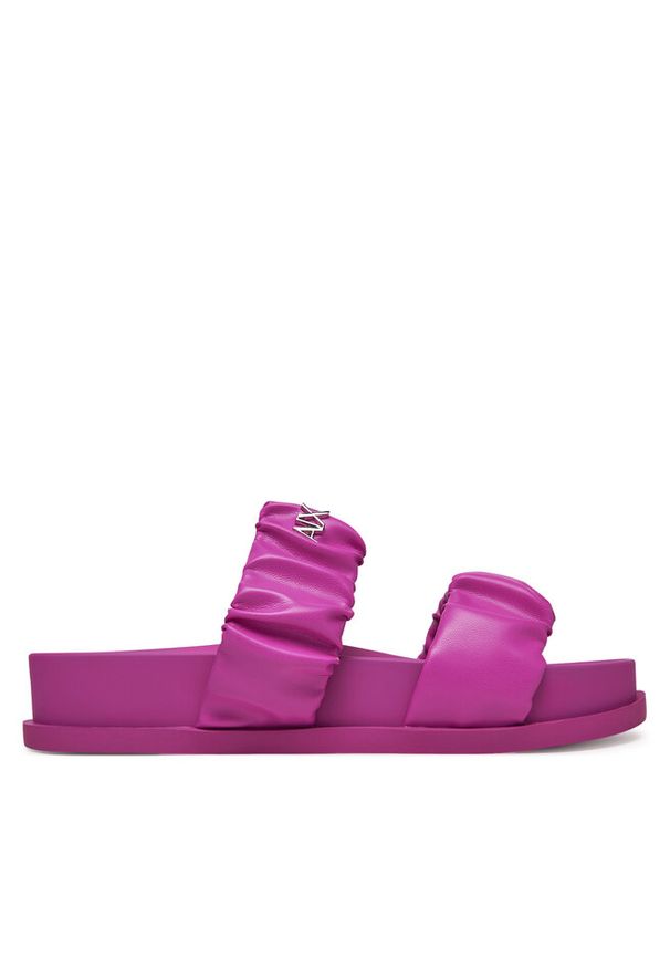 Klapki Armani Exchange. Kolor: różowy