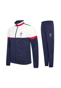 Dres Treningowy Francja Dzieci 24/25 - FFF. Kolor: niebieski, wielokolorowy, biały. Materiał: dresówka. Styl: sportowy