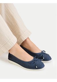 Go Soft Baleriny CEO-WYL3650-2 Granatowy. Kolor: niebieski. Materiał: materiał #5