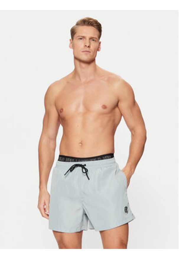 Karl Lagerfeld - KARL LAGERFELD Szorty kąpielowe A1M46058 Szary Regular Fit. Kolor: szary. Materiał: syntetyk