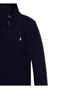 Polo Ralph Lauren Sweter 710974167001 Granatowy Regular Fit. Typ kołnierza: polo. Kolor: niebieski. Materiał: wełna #5