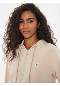 Guess Bluza V4YQ06 KCAY2 Beżowy Regular Fit. Kolor: beżowy. Materiał: syntetyk #4