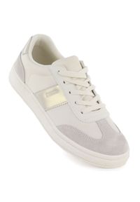 Big-Star - Skórzane półbuty sportowe damskie beżowe Big Star TT274155. Kolor: beżowy. Materiał: skóra #1