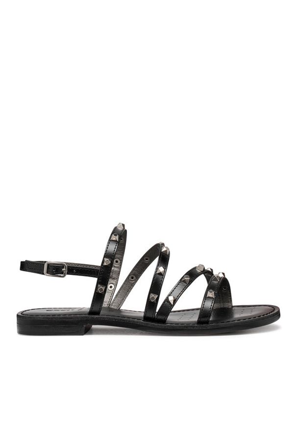 Geox Sandały D Maddalusiac D65YMH 0001J C9999 Czarny. Kolor: czarny. Materiał: skóra