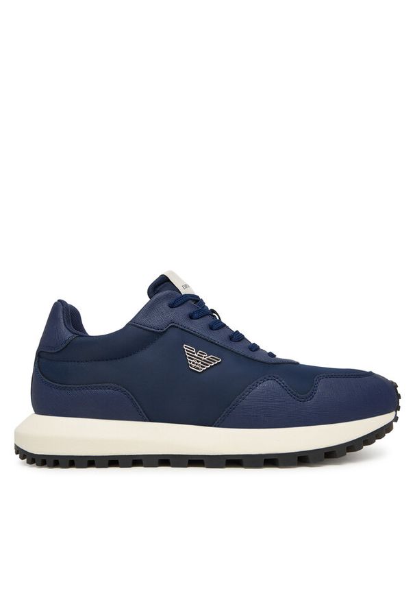 Sneakersy Emporio Armani. Kolor: niebieski