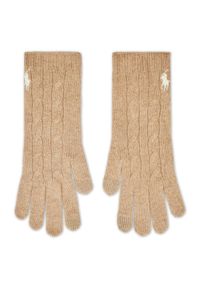 Rękawiczki Damskie Polo Ralph Lauren. Kolor: brązowy