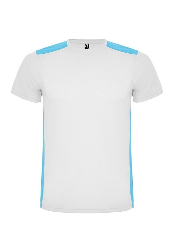 ROLY - Koszulka Sportowa Z Krótkim Rękawem Dla Dorosłych Unisex Detroit. Kolor: niebieski, wielokolorowy, biały. Długość rękawa: krótki rękaw. Długość: krótkie. Sport: turystyka piesza