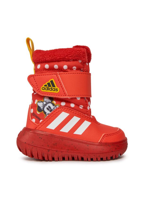 Adidas - adidas Śniegowce Winterplay x Disney Shoes Kids IG7191 Czerwony. Kolor: czerwony. Materiał: materiał. Wzór: motyw z bajki