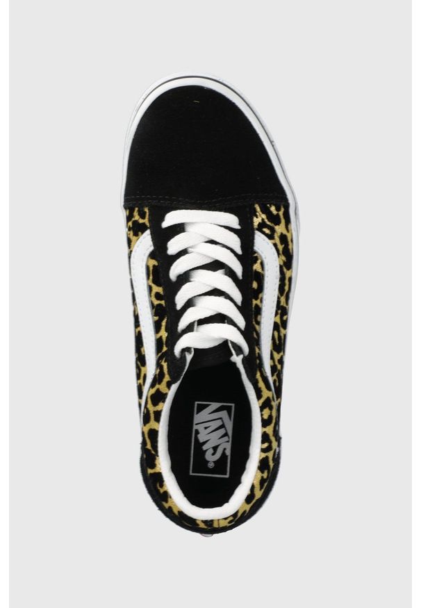 Vans tenisówki dziecięce kolor czarny. Nosek buta: okrągły. Zapięcie: sznurówki. Kolor: czarny. Szerokość cholewki: normalna