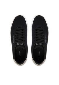 TOMMY HILFIGER - Tommy Hilfiger Sneakersy Th Court Knit FM0FM05823 Czarny. Kolor: czarny. Materiał: materiał #2