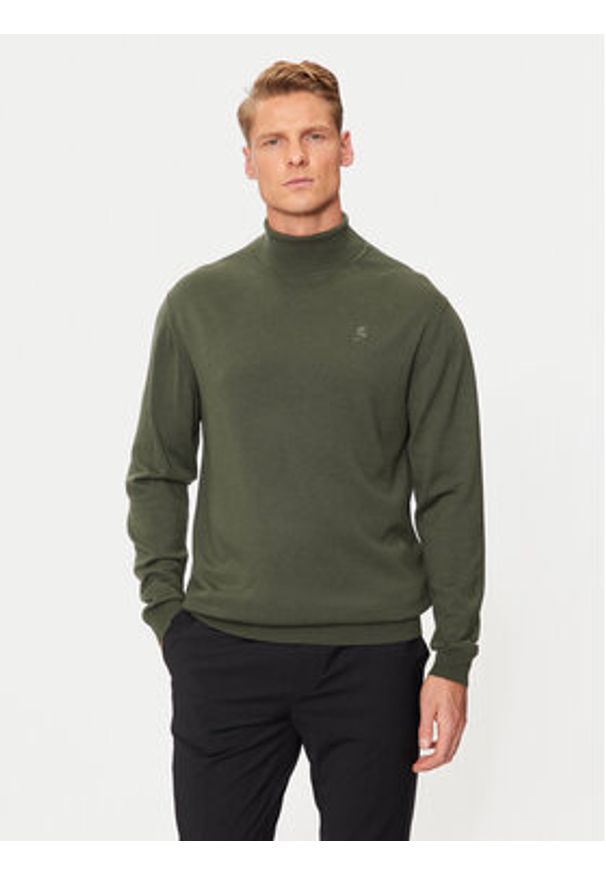 Karl Lagerfeld - KARL LAGERFELD Golf 655058 544399 Zielony Regular Fit. Typ kołnierza: golf. Kolor: zielony. Materiał: wełna