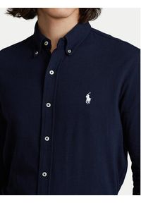 Polo Ralph Lauren Koszula 710654408016 Granatowy Regular Fit. Typ kołnierza: polo. Kolor: niebieski. Materiał: bawełna #7