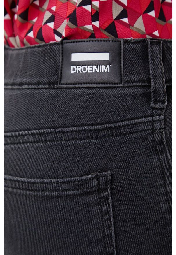 Dr. Denim jeansy Lexy damskie high waist. Stan: podwyższony. Kolor: szary