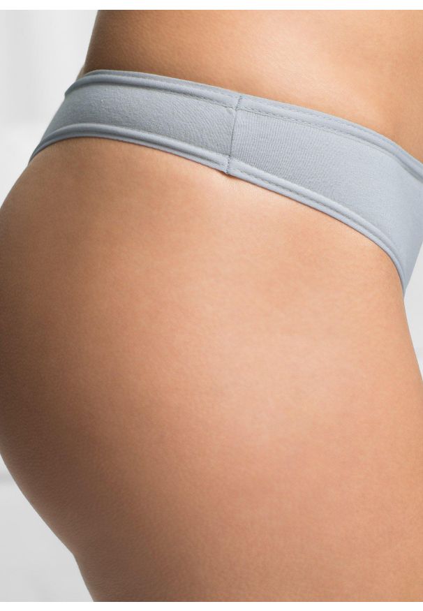 bonprix - Stringi z bawełny organicznej, 6 par. Kolor: czarny. Materiał: bawełna. Wzór: aplikacja, kolorowy, kwiaty