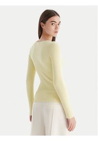Kontatto Sweter 3M0830C Żółty Slim Fit. Kolor: żółty. Materiał: syntetyk